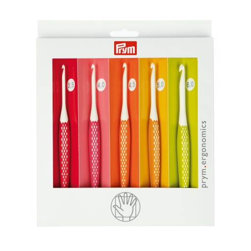 Set de 5 crosete Prym Ergonomics, 3.5 - 6 mm