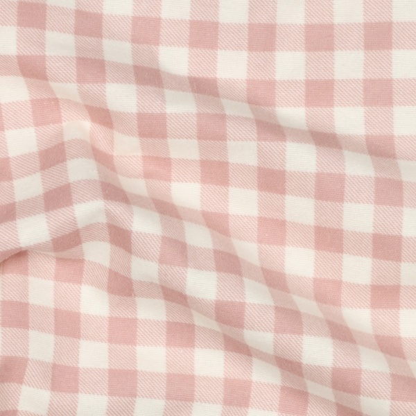 Finet de bumbac in carouri - Gingham Light Pink