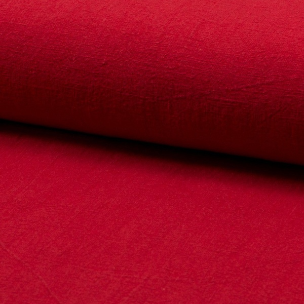 Material 100% In Prespalat Stonewashed - Red - cupon 60cm
