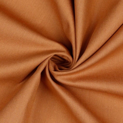 Poplin bumbac uni - Rust