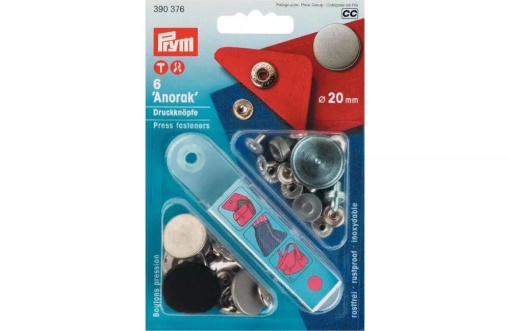 Set capse Anorak argintii -20 mm