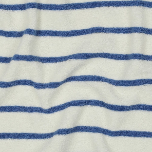 Jerse tip prosop din bumbac yarn dyed - Ecru cu dungi albastre