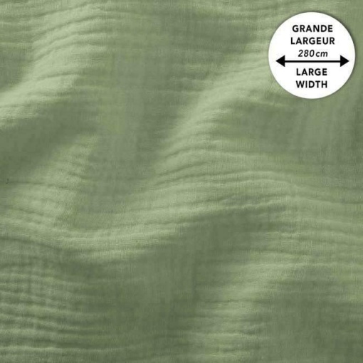 Muselina Uni latime 280 cm - Khaki