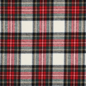 Bumbac flanel in carouri tartan - Ecru-Rosu, culoare Ecru/Rosu, compozitie 100% bumbac - imagine 5