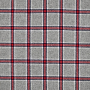 Bumbac flanel in carouri tartan - Gri/Rosu, culoare Gri/Rosu, compozitie 100% bumbac - imagine 5
