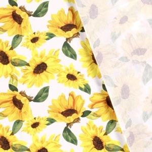 Bumbac imprimat cu floarea soarelui - Sunflowers - Img 2