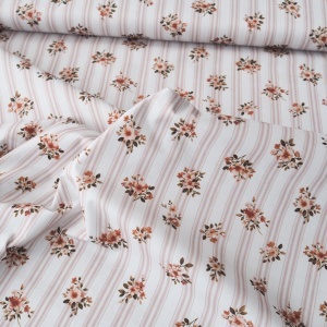 Bumbac imprimat digital - Shaby Flowers Beige