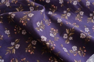 Bumbac Reiat Velur Babycord - Blue Blossom - Img 3