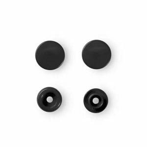 Capse rotunde din plastic - Black - pachet 30 buc