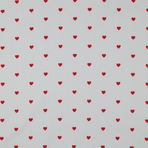 Cupon 48cm - Poplin premium imprimat - Hearts White Red - Img 4