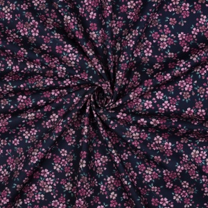 Cupon 70 cm - Poplin premium digital - Flowers Navy - Img 2