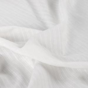 Cupon 80 cm - Voal brodat- Fancy Dobby Ecru