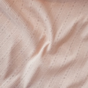 Cupon 95cm - Tricot 100% bumbac - Pointoille Stripe Soft Rose