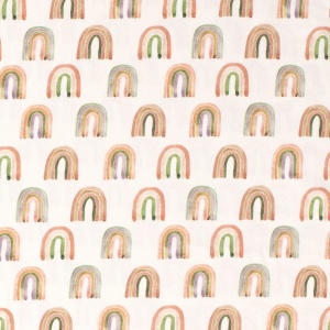 Jerse bumbac digital print - Macrame Rainbows
