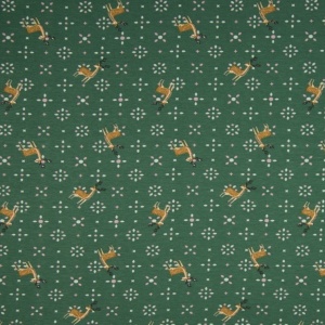 Jerse Bumbac imprimat - Deer Green - cupon 93cm
