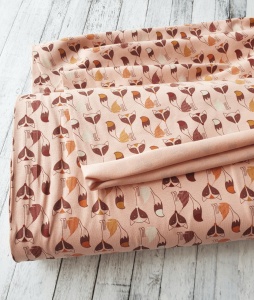 Jerse Bumbac imprimat - Fox Dusty Pink - Img 2