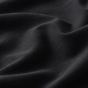 Jerse bumbac organic - Deep Black - cupon 65cm
