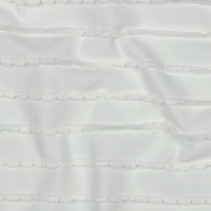 Jerse din bumbac cu volanase - White