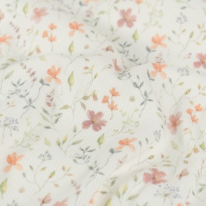 Jerse rib imprimat digital - Flower Field