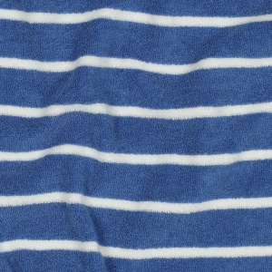 Jerse tip prosop din bumbac yarn dyed - Albastru cu dungi ecru