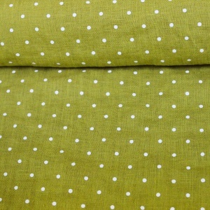 Material 100% In prespalat imprimat - Mini Dots Verde Lime