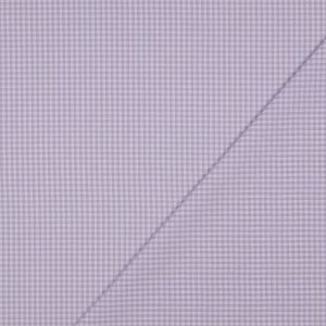 Material bumbac tesut yarn dyed - Vichy Lilac 2.7mm - Img 3