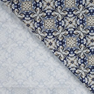 Material Canvas imprimat - Tiles Denim Blue - Img 4