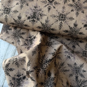 Material Craciun Poplin - Vintage Snowflakes - Img 2