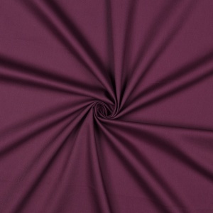 Material din bumbac si vascoza uni - Aubergine - Img 2