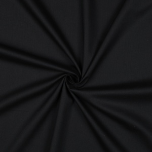 Material din bumbac si vascoza uni - Black - Img 2