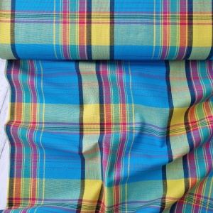 Material tesut in carouri - Madras Checks Blue - Img 3