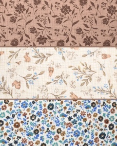 Muselina imprimata - Blue Spring Floral - Img 3