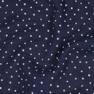 Muselina imprimata - Little Dots Navy