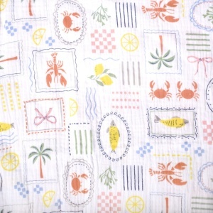 Muselina imprimata - Seaside Summer