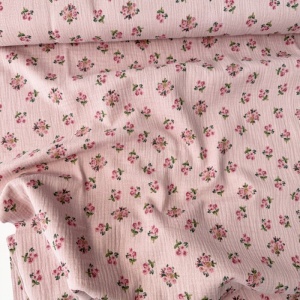 Muselina imprimata - Vintage Roses Rose - Img 3