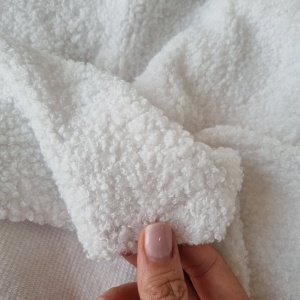Plush Teddy Sherpa Boucle - White - Img 2