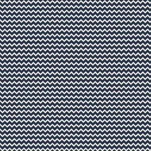 Poplin Imprimat - Chevron Navy