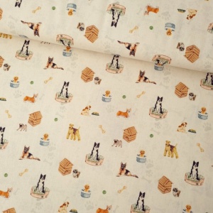 Poplin imprimat - Dogs World