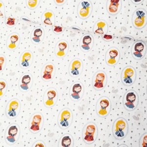 Poplin imprimat - Fabby Princess
