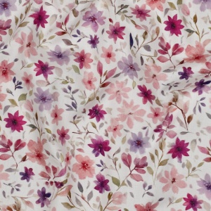 Poplin premium digital - Mini Floral White