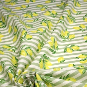 Poplin premium imprimat - Limoni Almond - Img 2