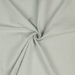Voal de bumbac cu buline brodate - Plumetis Light Grey 05738.027