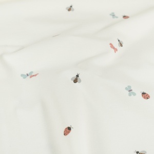 Cupon 50 cm - Jerse Bumbac imprimat cu fluturi si gargarite