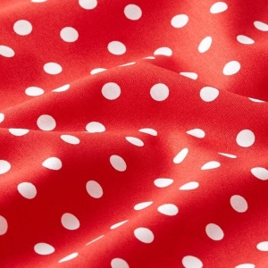 Cupon 60 cm - Bumbac imprimat - Dots Red