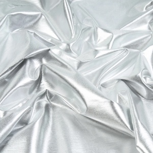 Cupon 80 cm - Bumbac Metallic foil - Silver Shine