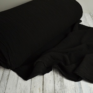 Cupon 80cm - Panza topita bumbac Anuca Negru - Img 2