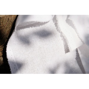 Cupon 85cm - Panza bumbac - Catrina Neted Alb - Img 6