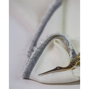 Cupon 90 cm - Material din amestec de vascoza si in - Off White - Img 2