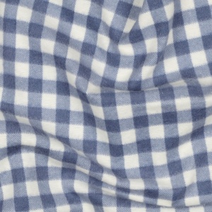 Finet de bumbac in carouri - Gingham Blue - Img 1