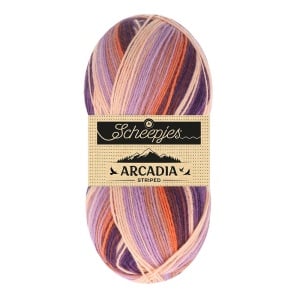 Fir din lana pentru sosete - Scheepjes Arcadia Striped - Twilight 911